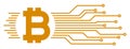 Bitcoin Technology - stock vector